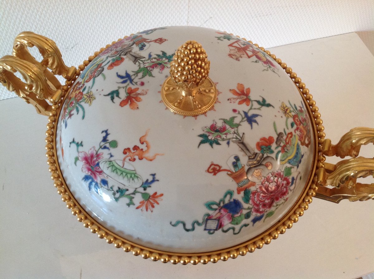 Tureen Covered In India Co. D XVIII Period Mounted Niii-photo-3